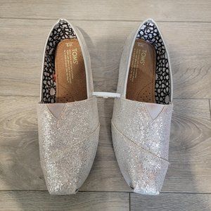 TOMS glitter shoes